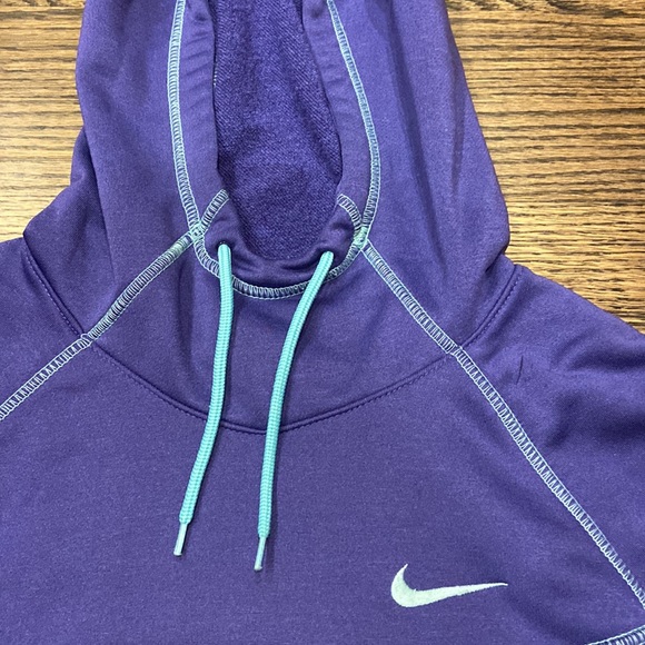 Women’s Nike Dri-Fit Hoodie. Size:Small. Purple with Light blue trim all over. - Picture 2 of 8